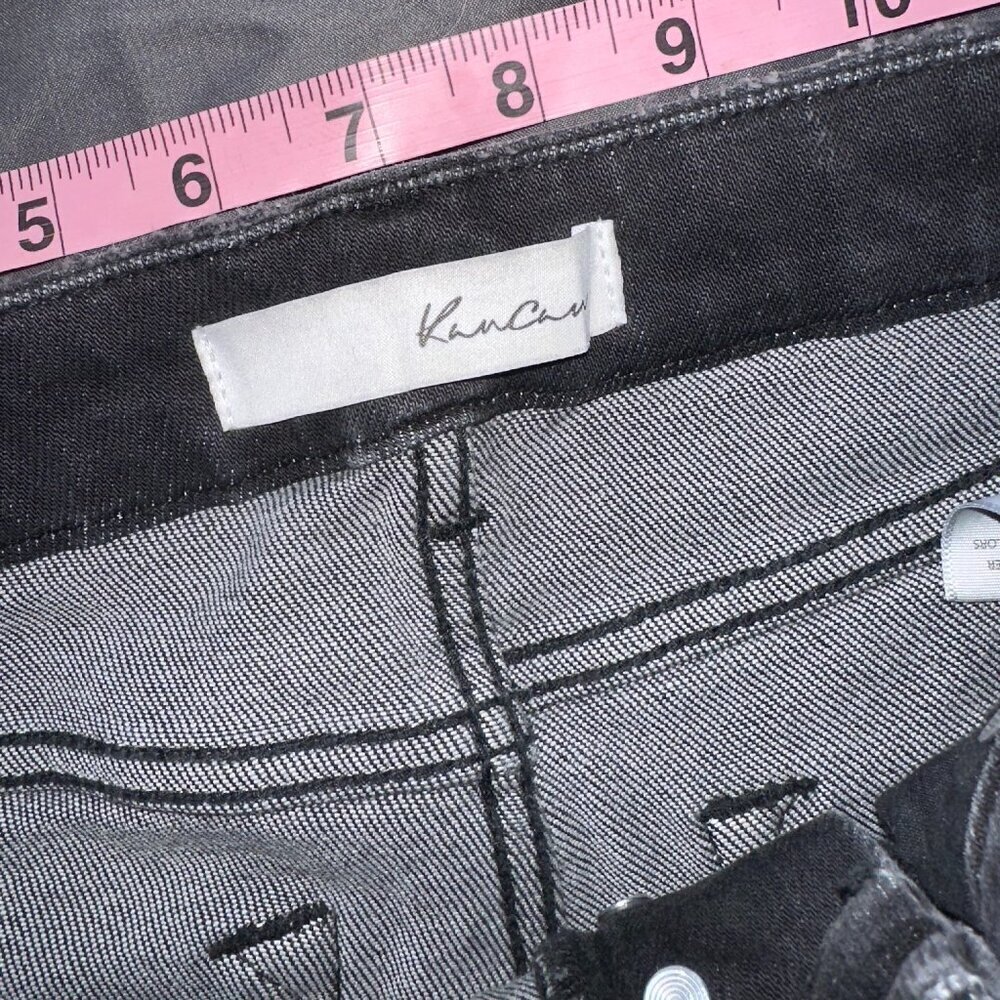 Kancan 4 button high rise distressed black jeans size 7 / 27 skinny - Picture 7 of 9